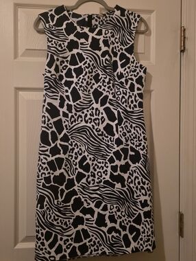 Adam Lippes Savannah Navy Blue Cotton Twill Sheath Dress